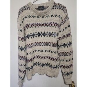 Barclay Union Made Vintage Made In USA Grandpa Sweater Christmas Knit Sz Medium